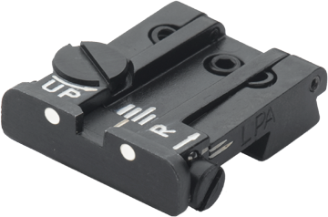 Browning Hi-Power [Sport Vigilante Mark III Practical HP40] justerbart baksikte | vita prickar - Ubitzu