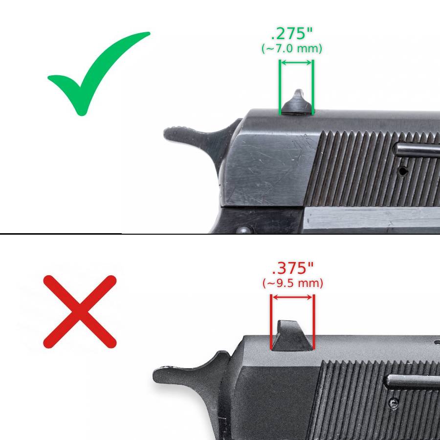 Browning Hi-Power Vigilante justerbara sikten | blank - Ubitzu