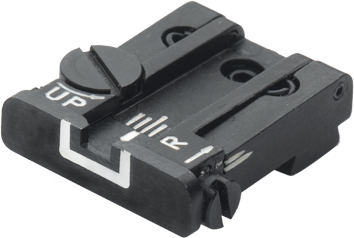 Glock [G17 G19 G26 & other] justerbart baksikte | vita linjer - Ubitzu
