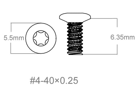 Set med skruvar 3st | 4-40x0.250’’ [T10] - Ubitzu