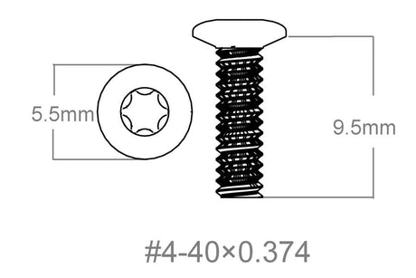 Set med skruvar 3pcs | 4-40x0.374’’ [T10] - Ubitzu