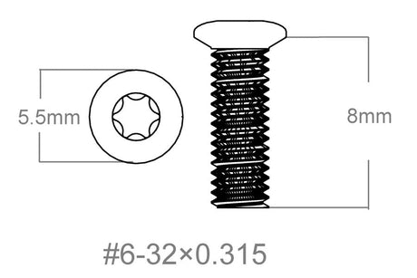 Set skruvar 3st | 6-32x0.315’’ [T10] - Ubitzu
