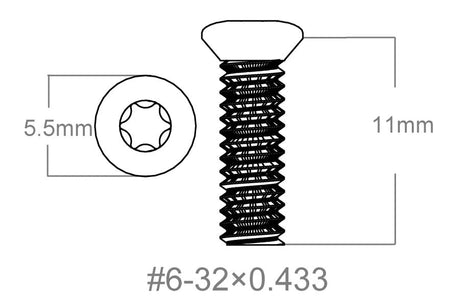 Set skruvar 3 st | 6-32x0.433’’ [T10] - Ubitzu