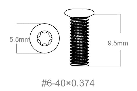 Set skruvar 3 st | 6-40x0.374’’ [T10] - Ubitzu