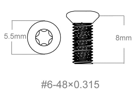 Skruvsats 3 st | 6-48x0.315’’ [T10] - Ubitzu