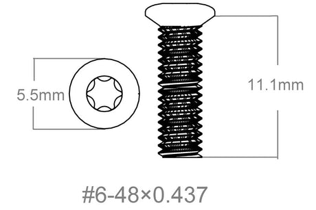 Set med skruvar 3pcs | 6-48x0.437’’ [T10] - Ubitzu