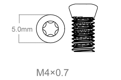 Set med skruvar 3 st | M4x0.7 [T10] 8 mm - Ubitzu
