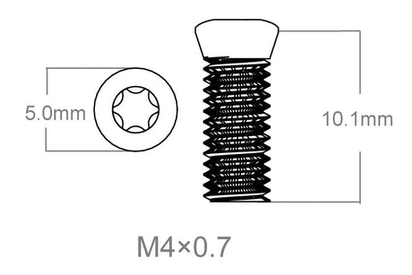 Set med skruvar 3 st | M4x0.7 [T10] - Ubitzu